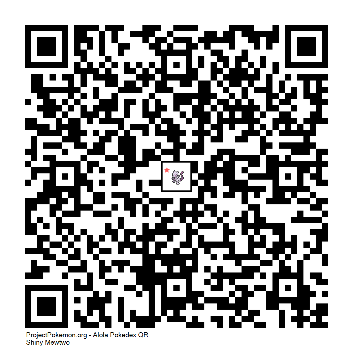 Cdigo QR de Mewtwo variocolor
